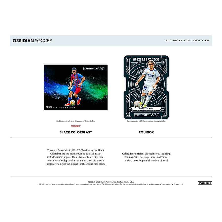 21-22 Panini Obsidian Soccer Hobby 98287