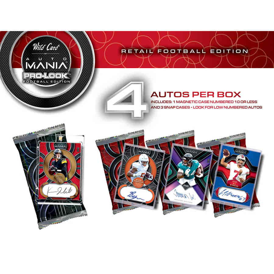 2022 Wild Card Auto Mania Football Hobby Box Price Release Date