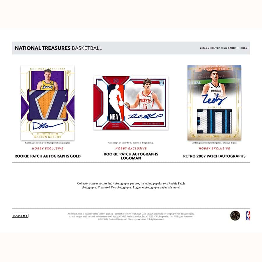 24-25 Panini National Treasures Basketball Hobby 17963