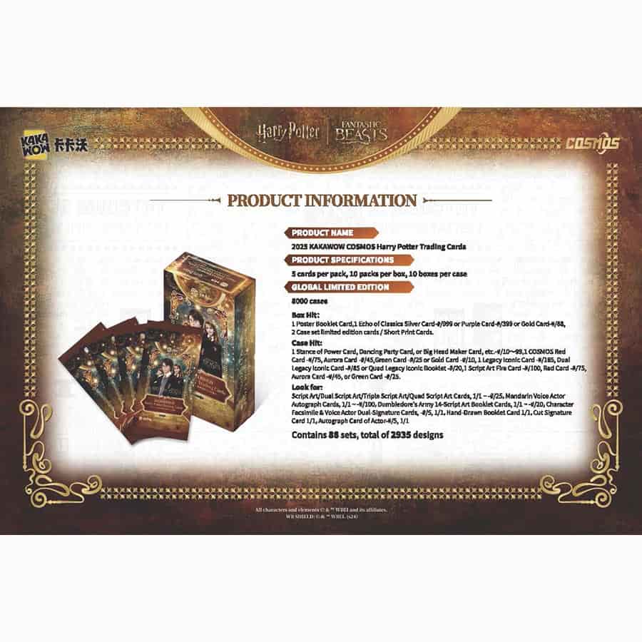 2025 Kakawow Cosmos Harry Potter Trading Cards