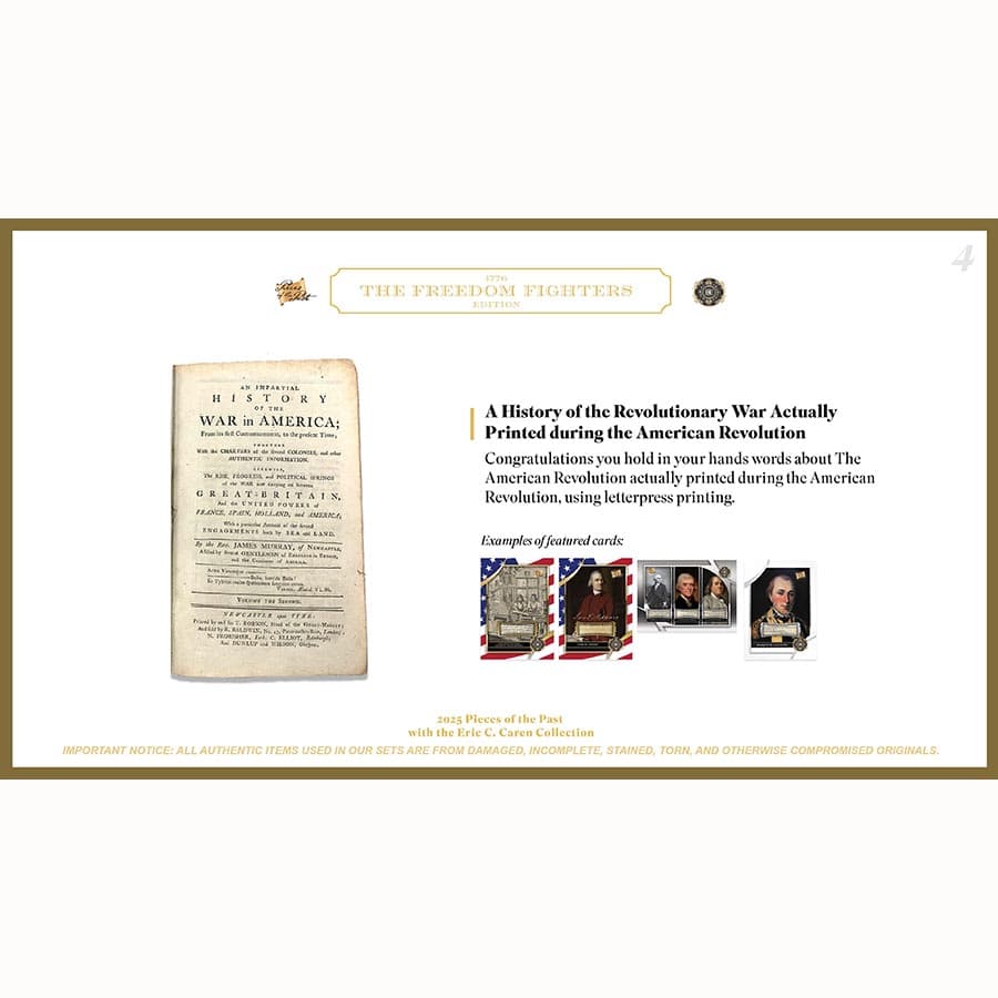 2025 Super Break Pieces of the Past 1776 The Freedom Fighters Edition