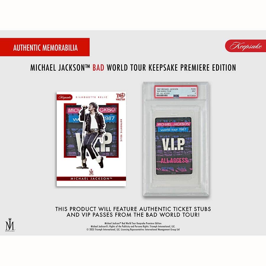 2025 Michael Jackson Bad World Tour Keepsake Premiere Hobby Edition