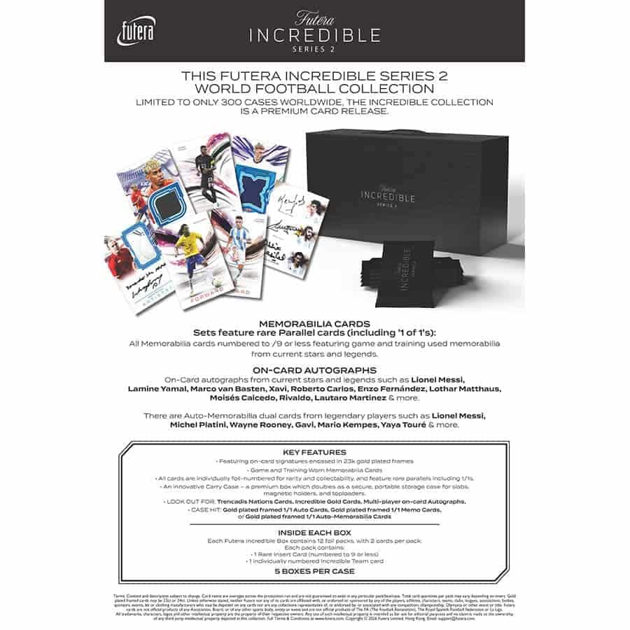 FUTERA INCREDIBLE バレージ ジャージ カード 9枚限定 2026 Futera Incredible Football Series 2
