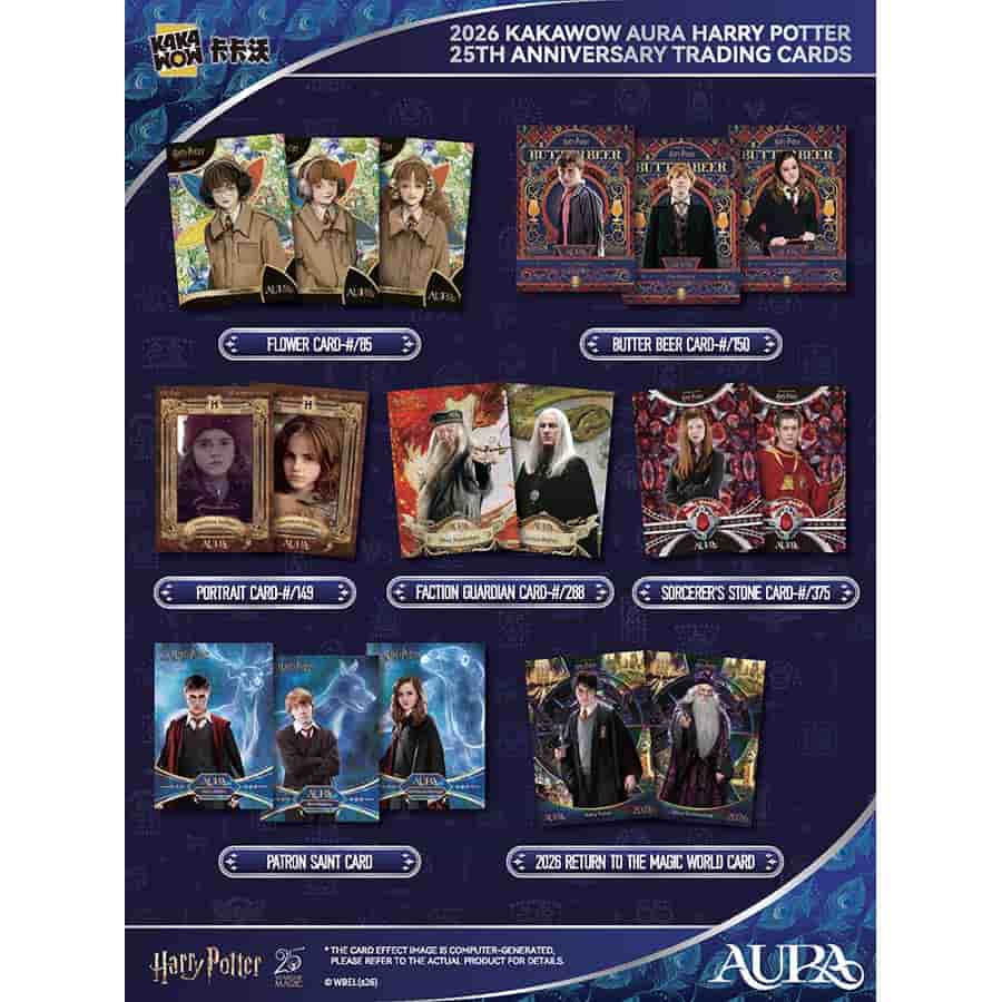 2026 Kakawow Aura Harry Potter 25th Anniversary Trading Cards - Hobby