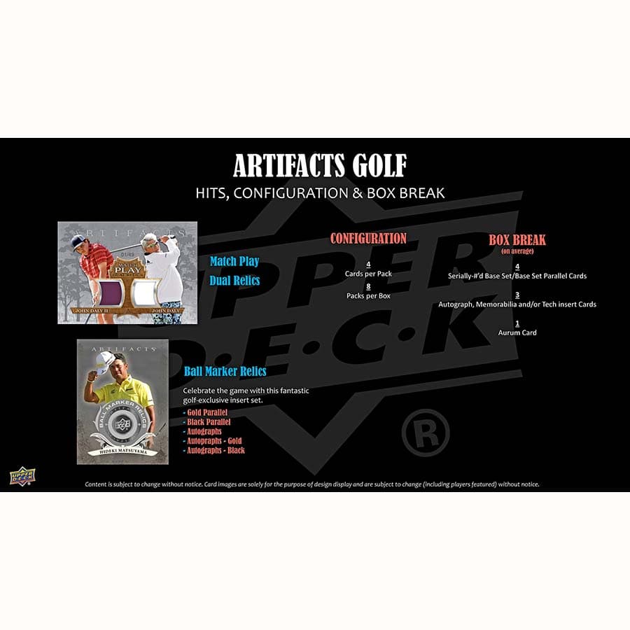2026 Upper Deck Artifacts Golf Hobby