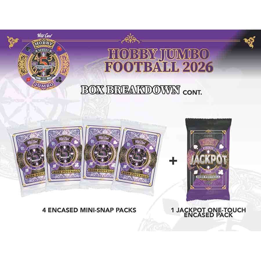 2026 Wild Card 5-Card Draw Stacked Deck Football Hobby Jumbo