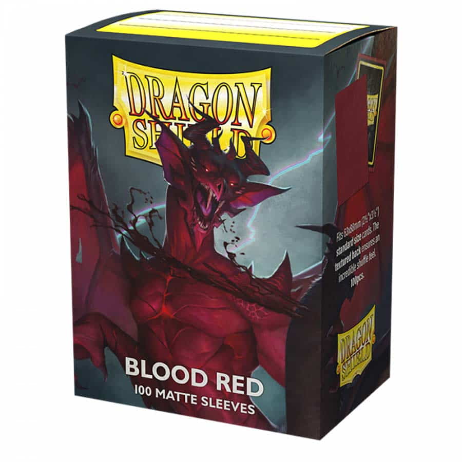 Dragon Shield : Matte - Dual Crimson & Silver (100