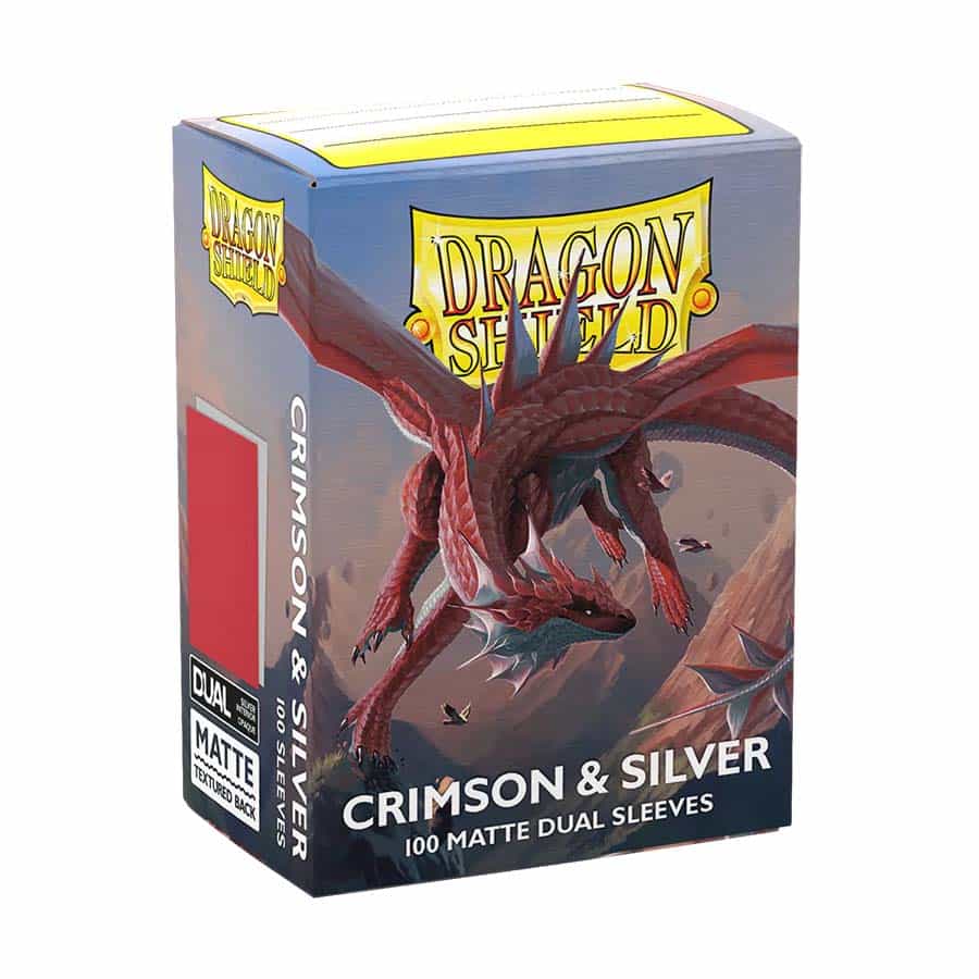 DRAGON SHIELD SLEEVES: MATTE DUAL: YELLOW AND SILVER (100CT)
