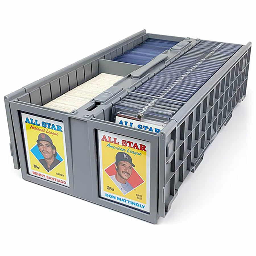 BCW SUPPLIES: GRADED CARD BIN 2-ROW: GRAY (1-CCB-G-TR-GRY)