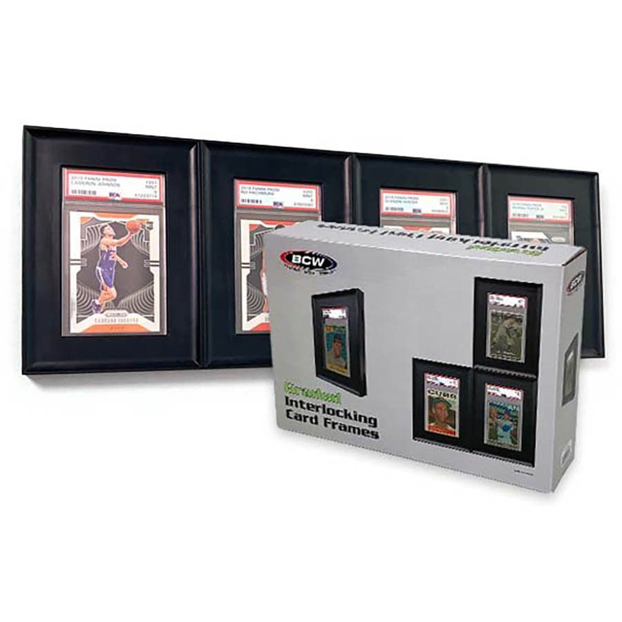 BCW SUPPLIES: INTERLOCKING GRADED CARD FRAMES: BLACK (4CT) BCW SUPPLIES: INTERLOCKING GRADED CARD FRAMES: BLACK (4CT)