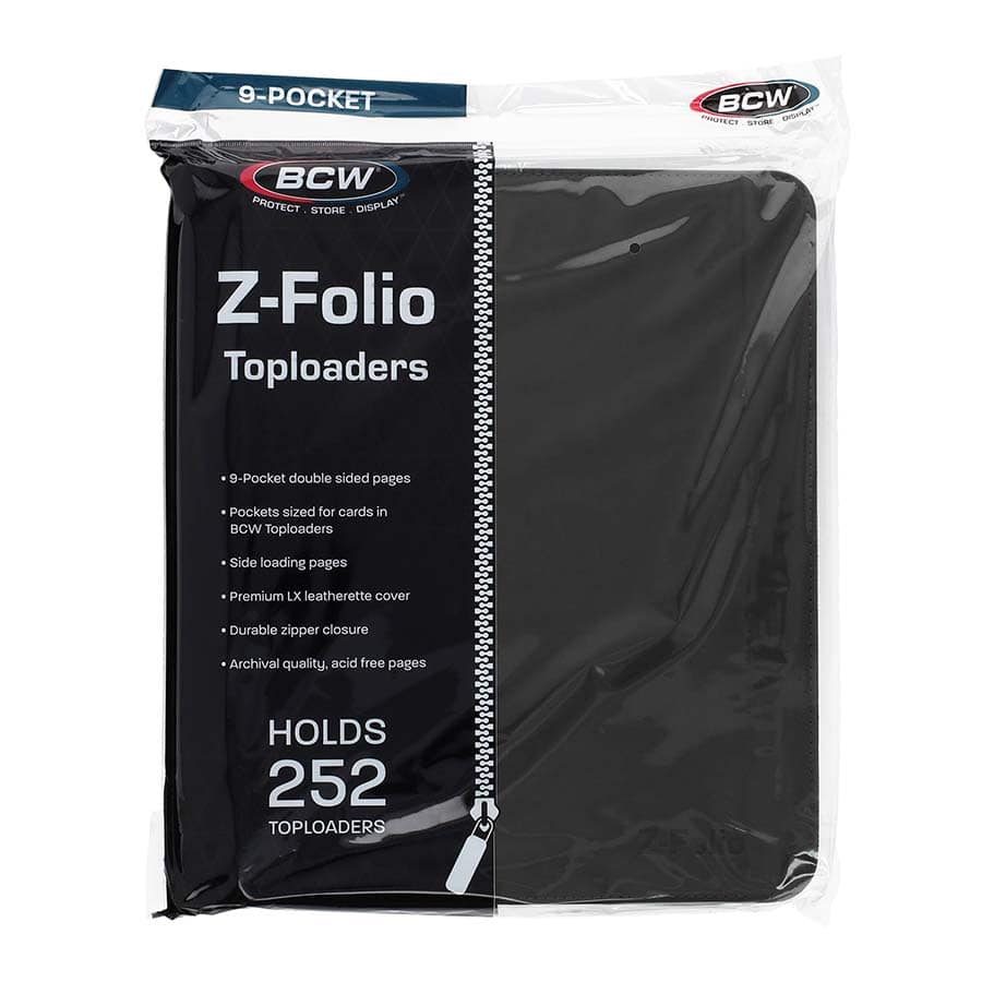 BCW SUPPLIES: Z-FOLIO FOR TOPLOADERS 9-POCKET LX BLACK (1