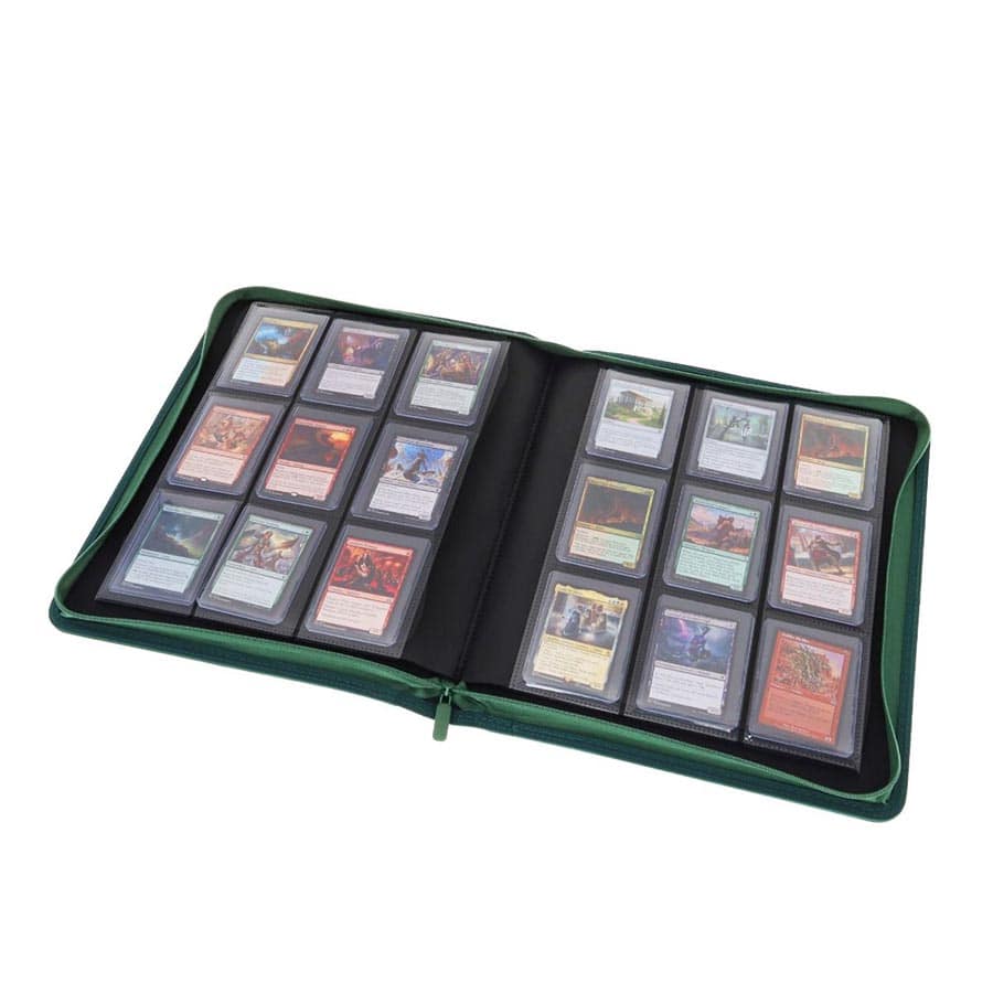 BCW SUPPLIES: Z-FOLIO FOR TOPLOADERS 4-POCKET LX GREEN (1