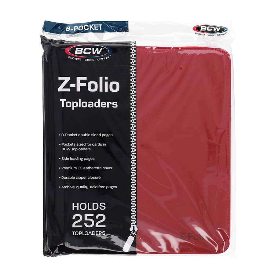 BCW SUPPLIES: Z-FOLIO FOR TOPLOADERS 9-POCKET LX BLACK (1-ZF9LX
