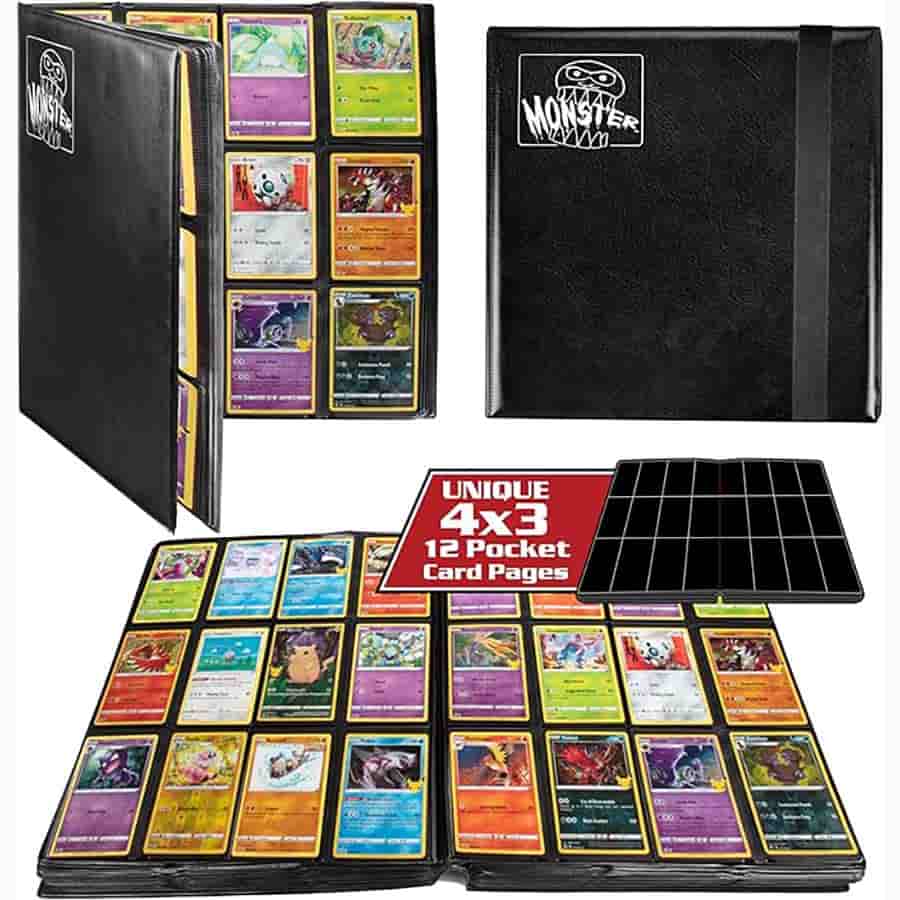 MONSTER 12 POCKET BINDER WITH SIDE LOADING PAGES: MATTE BLUE MONSTER 12 POCKET BINDER WITH SIDE LOADING PAGES: MATTE BLUE
