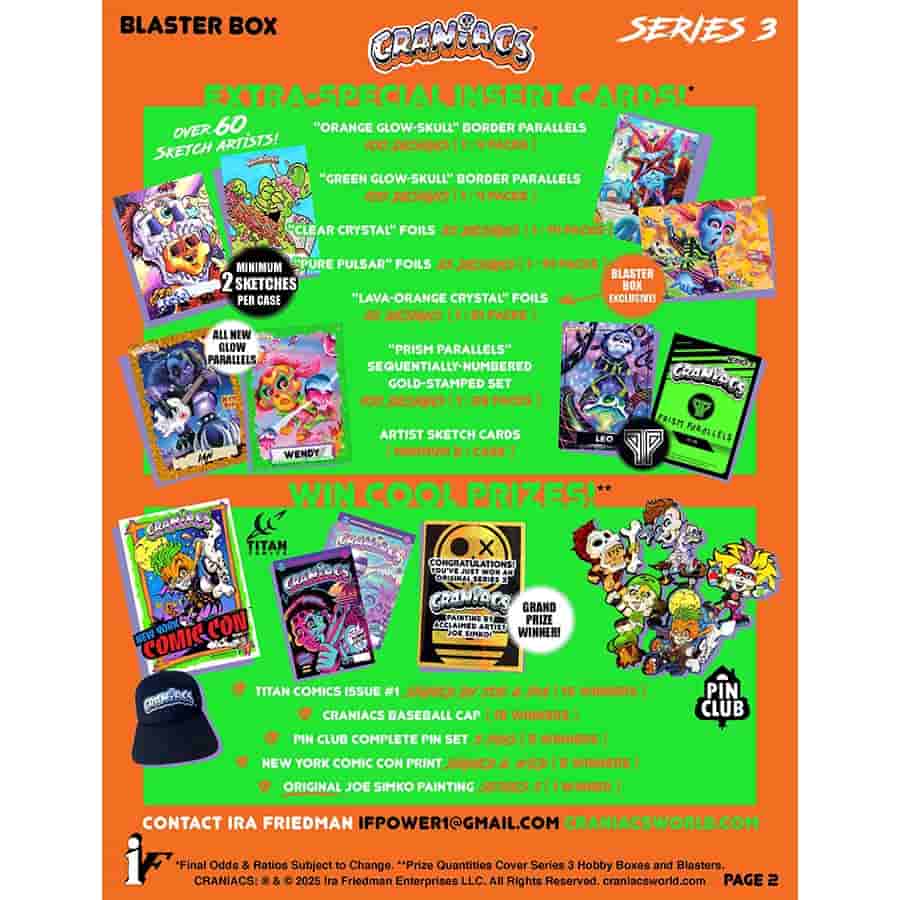 Craniacs Trading Cards Series 3 Hobby Box Blasters