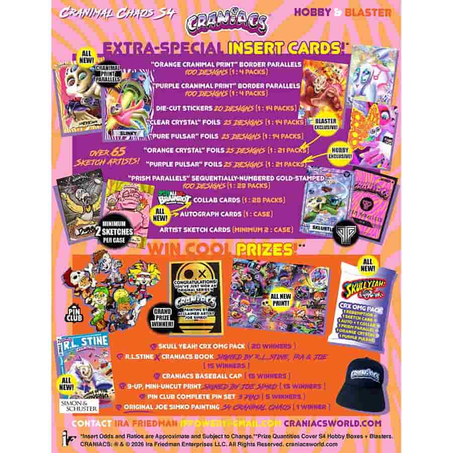 Craniacs Trading Cards Series 4 Hobby Box Blaster