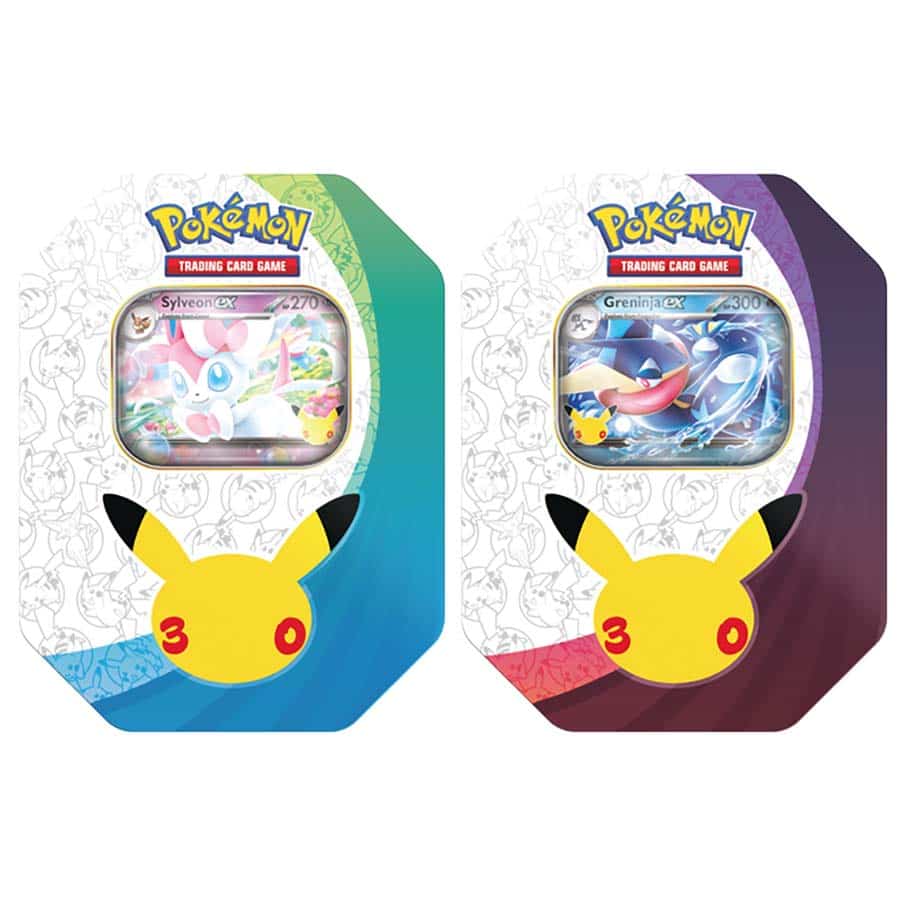pokemon cards in tins Scarlet & Violet: 151 Slowpoke Mini Tin Collect all five tins and bring the artwork together for a complete set! Pokmon Slashing Legends Ex Tin