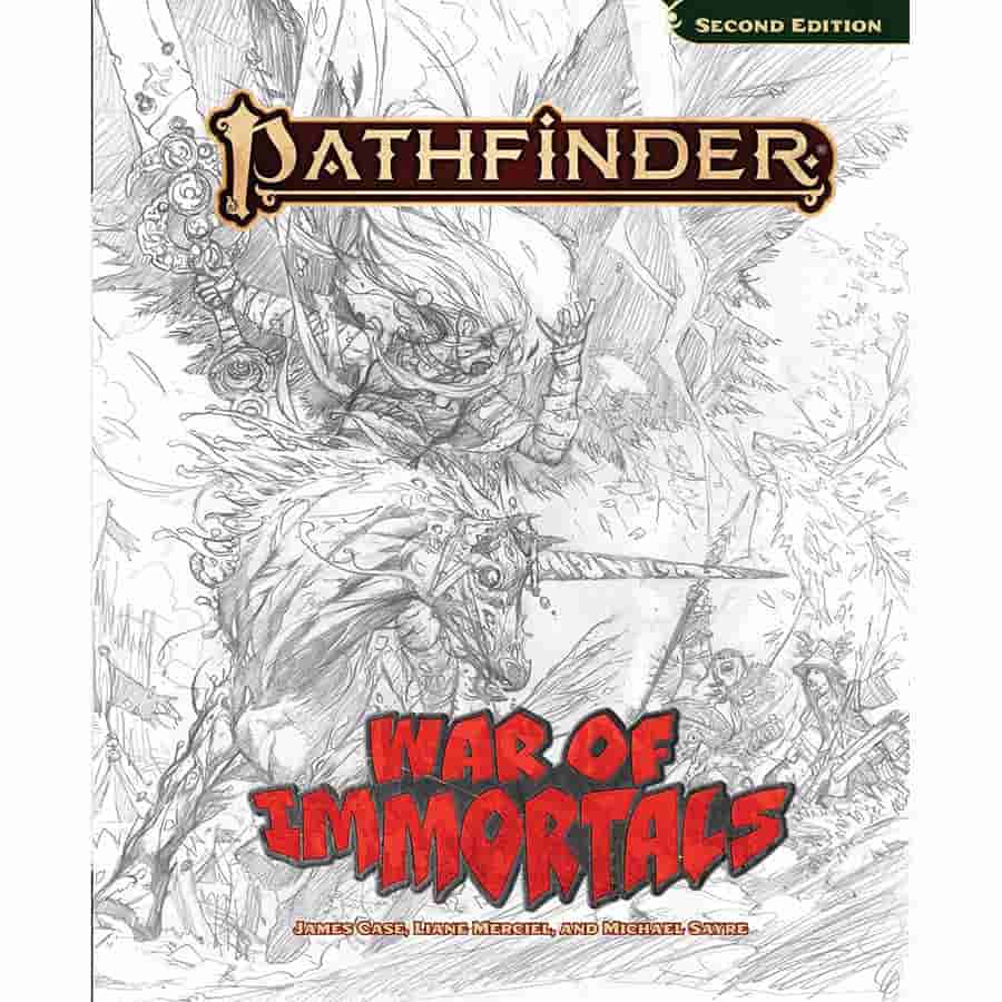 War of Immortals Sketch Cover Edition Pathfinder RPG -  Paizo Publishing