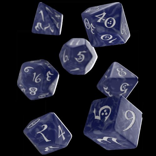 Classic Rpg Dice Set 7 Cobalt And White