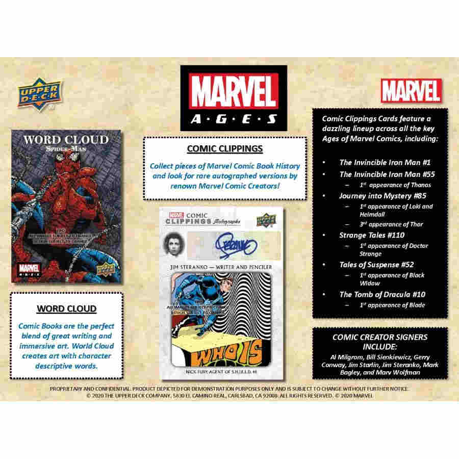 Upper Deck Marvel Ages Hobby (2020)