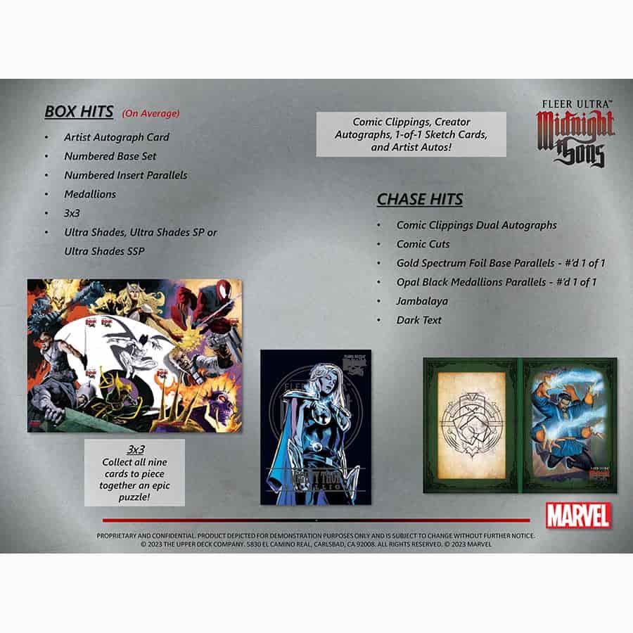 2023 Upper Deck Marvel Fleer Ultra Midnight Sons Hobby