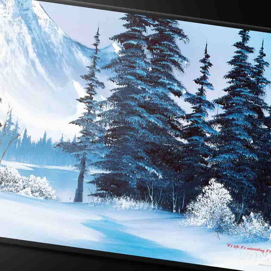 ULTRA PRO: BOB ROSS WINTER PARADISE: BLACK STITCHED PLAYMAT