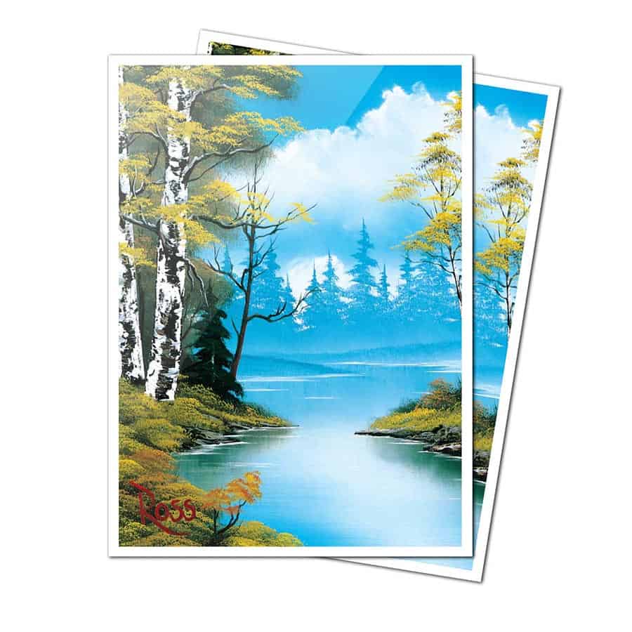 bob ross card binder ULTRA PRO: LAKESIDE PATH: 9-POCKET ZIPPERED PRO-BINDER art print of a Bob Ross original painting bob ross card binder Bob
