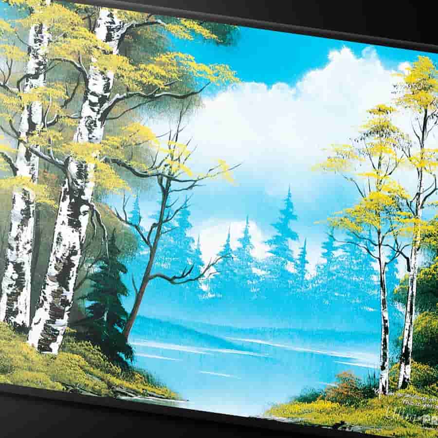 ULTRA PRO: BOB ROSS LAKESIDE PATH: BLACK-STITCHED PLAYMAT