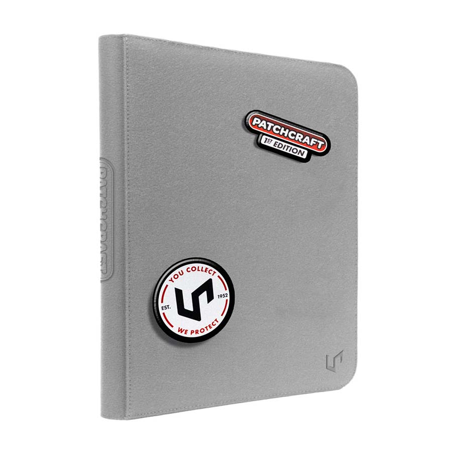 ULTRA PRO: PATCHCRAFT: ZIPPERED 9-POCKET PRO-BINDER: GRAY